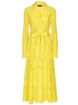 Dolce & Gabbana Trench in pizzo - Giallo