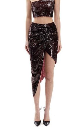 Mother of All Sharon Sequins Skirt in Burgundy at Nordstrom, Size Small Eu