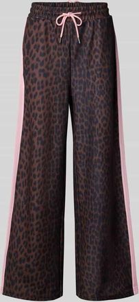 Oh April Hose mit Galonstreifen und elastischem Bund Modell Kael in Mittelbraun Mel, Größe S