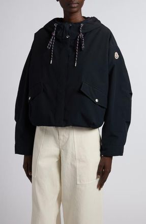 Moncler Eucalyptus Hooded Down Jacket in Navy Blue at Nordstrom, Size 2