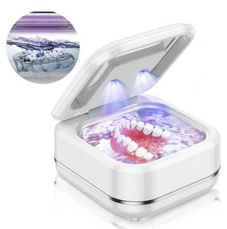 No Brand Pulitore A Ultrasuoni Per Protesi Dentarie, Paradenti E Splint Dentali Con Timer Digitale, Ideale Per Casa E Viaggi