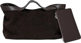 Generic Compatible For Winter Suede Big Tote Women Matte Cowhide Leather Handbag(Coffee)