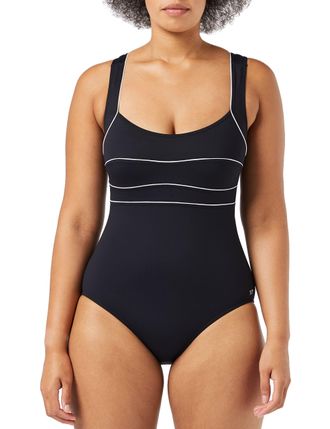 Haute Pression Womens Y8003 Swimsuit, Black - Noir (Noir/Blanc), 14 (Manufacturer Size: 42)