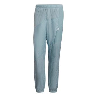 adidas Mens adidas originals Casual Splicing Solid Color Sports Pants/Trousers/Joggers Cyan HC4513
