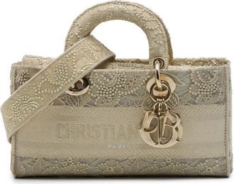 Dior Pre-owned Dior Medium Embroidered Lace 3D Macrame Lady D Joy Satchel Ladies FVJR4VFLHJXBCU5T