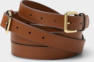 Lauren Ralph Lauren Womens Square-buckle leather double belt