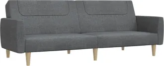 vidaXL Sof&aacute; Cama De 2 Plazas Tela Gris Claro Vidaxl