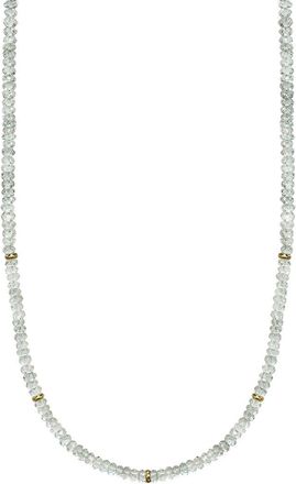 Jewelmak 14K Green Amethyst Necklace