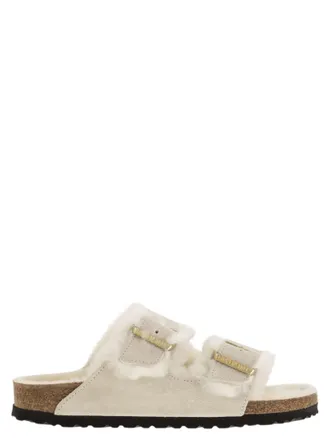Birkenstock Arizona Suede Lamb Fur Slipper