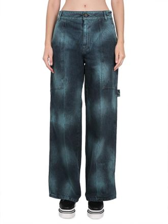 Stella McCartney Green Straight Mid Rise Jeans