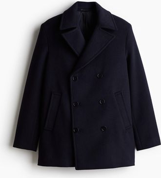 H&M Cabanjacke aus Wollmix in Regular Fit - Blue