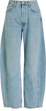 A Gold E Agolde Luna Barrel-leg Jeans - Blue - 27 (W27 / UK8-10 / S)