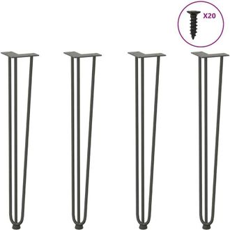 vidaXL Vidaxl - Patas De Horquilla Para Consolas Para Consolas 4 Unidades Antracita 72 Cm Acero Macizo