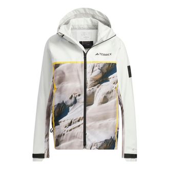 adidas (WMNS) adidas National Geographic RAIN.RDY Jacket Asia Sizing Off White IC1991