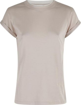 Eleventy Sand and Ivory Round Neck T-Shirt
