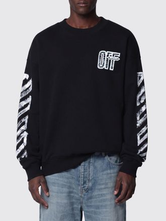 Off-white Felpa oversize in cotone con stampa Arrow e Diag