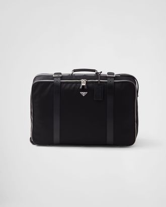Prada Small Re-Nylon and Saffiano leather suitcase