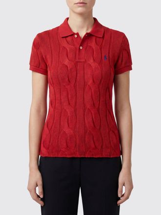 Polo Ralph Lauren Polo in maglia di cotone intrecciata con logo Pony