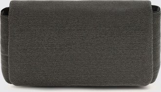 Brunello Cucinelli Pochette in pelle con monile all over
