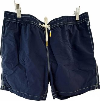 Hartford Mens Garment Dyed Trunks In Deep Blue