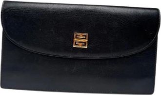 Givenchy Pre-owned Wallets, female, Black, Size: ONE SIZE Pre-owned Leather Clutch