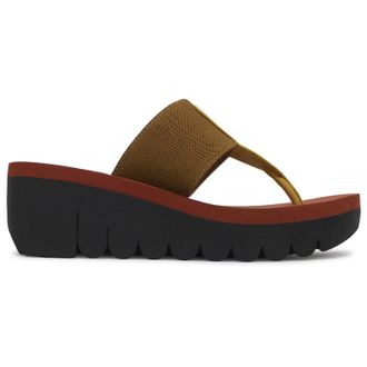 FLY London YOMU725FLY Cupido Leather Womens Toe Post Sandals - Bumb Came Brick - Size:UK 7