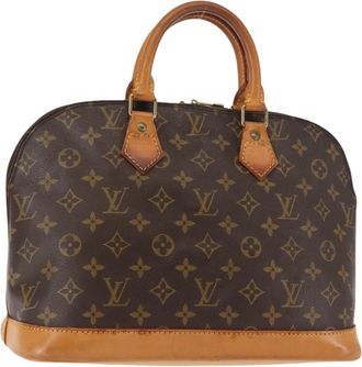 Louis Vuitton Alma Handbag Monogram Canvas Brown Canvas Bag (Pre-Owned)