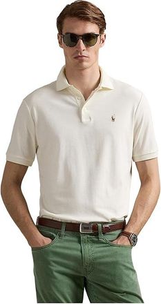 Polo Ralph Lauren Classic Fit Soft Cotton Polo Shirt Mens Clothing Pale Cream : 2XL