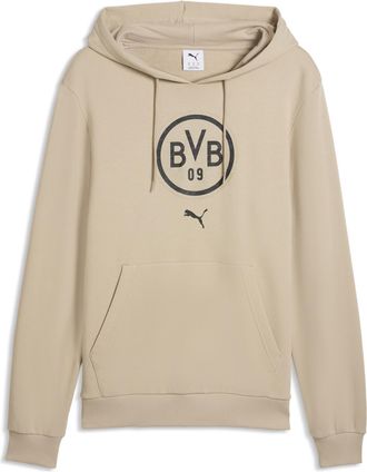 Puma Felpa con cappuccio Borussia Dortmund ftblCULTURE da uomo, Accessori, Beige, XL