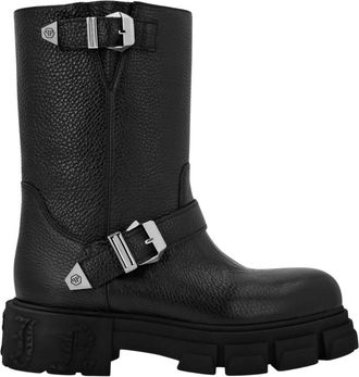 Philipp Plein Dames, Schoenen, Zwart, Maat: 40 EU Leer