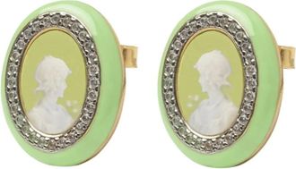 Cameo & Beyond Glam Ladies stud earrings - Gold