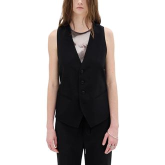 Ann Demeulemeester Vests, female, Black, Size: XS Charlotte Classic Waistcoat