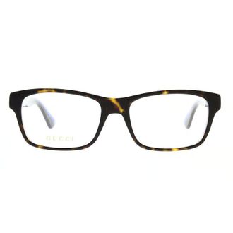 Gucci GG0006ON007 Rectangle Full Rim Eyeglasses - Havana