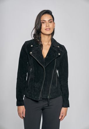 Freaky Nation Lederjacke FREAKY NATION Taxi Driver-FN, Damen, Gr. XXXL(46), schwarz, Oberstoff: 100% Leder; Futter: 100% Polyester, figurbetont, Jacken Lederjacke