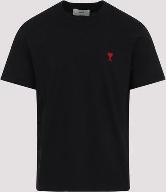 Ami Black Cotton T-Shirt