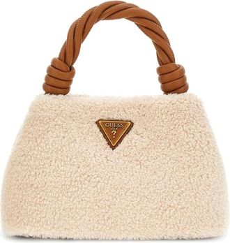 Guess Mini Handtas Kunstbont - Dames - Handtassen - Beige - ONE Size - Wol - Tassen