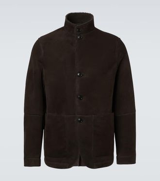 Ermenegildo Zegna Il Conte shearling-trimmed suede jacket
