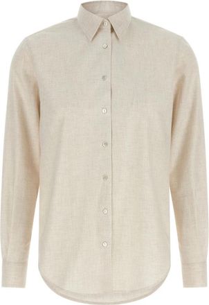 Xacus Marta Flanella Shirt - Dames - Overhemden - Beige - XS - Katoen - Overhemden