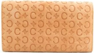 Celine Pre-owned Wallets, female, Beige, Size: ONE SIZE Pre-owned Suede Wallet