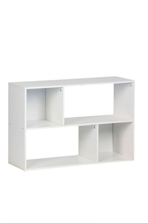 Regalos Miguel Estanter&iacute;as - Estanter&iacute;a Vigo Rectangular 4 Compartimentos - Blanco