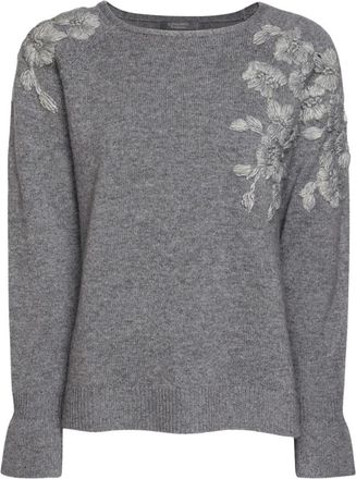Elena Miro Maglia Scollo a Barca - Knitwear - Mujer - Gris - S