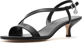 Michael Kors Jaida Kitten Sandals Womens Sandals Black : 7.5 M, Synthetic