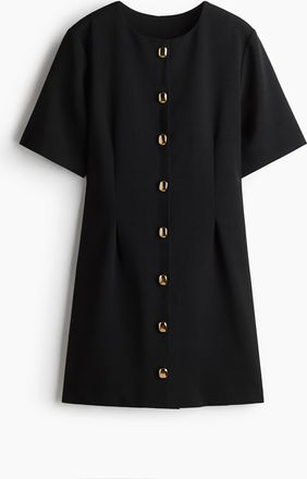 H&M Durchgeknöpftes Kleid - Schwarz