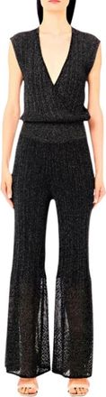Liu Jo Jumpsuit met glanzende draadjes - Dames - Jumpsuits - Zwart - S - Jumpsuits & Playsuits