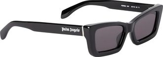 Palm Angels Redwood Grey Rectangular Unisex Sunglasses PERI092 1007 53