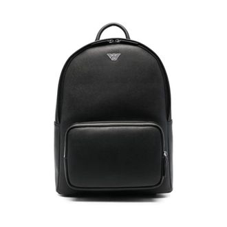 Emporio Armani Backpacks, male, Black, Size: ONE SIZE Stylish Black Bucket Bag Backpack