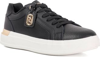 Dune London Ladies EKINO Charm Detail Lace Up Trainers Size UK 5 Platform Heel Black