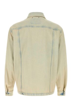 Golden Goose Mens Denim Peter Jacket Lightsand Exterior: Cotton Giubbini