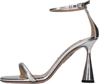 Aquazzura Schoenen, Dames, Grijs, 37 EU, Leer, Hot Sandal 95