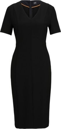 BOSS Slim-fit dress with full rear zip